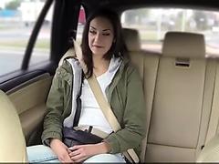 Czech babe enjoys hot sex in taxi POV