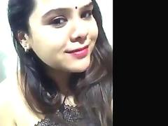Desi hot indian bhabhi in transparent dress selfie video