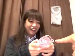 Kinky japanese chick gets squeezed and teased