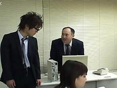 Office whore in Japan was masturbating at her work place